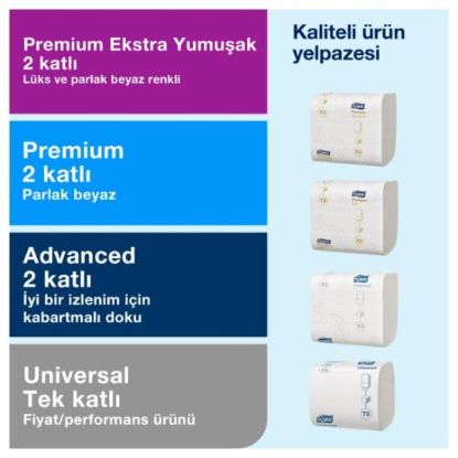 Tork Katlamalı Tuvalet Kağıdı Premium 252*30 resmi