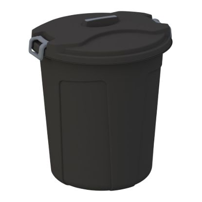 KİLİTLENEBİLİR KAPAKLI YUVARLAK ÇÖP KOVASI 50 LT 50 resmi