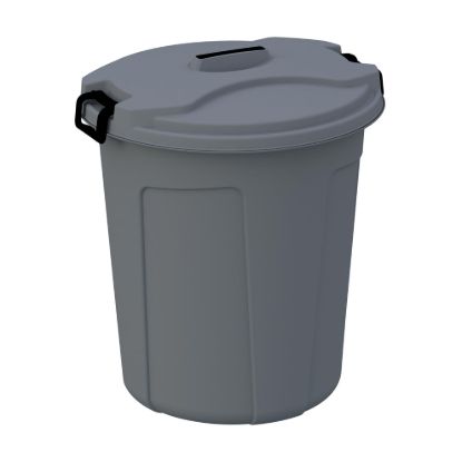 KİLİTLENEBİLİR KAPAKLI YUVARLAK ÇÖP KOVASI 50 LT 50 resmi